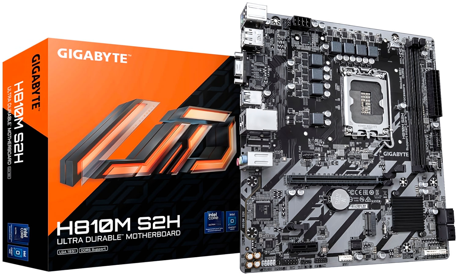 Изображение товара Материнская плата Gigabyte H810M S2H LGA1851 MicroATX DDR5 PCIe 4.0