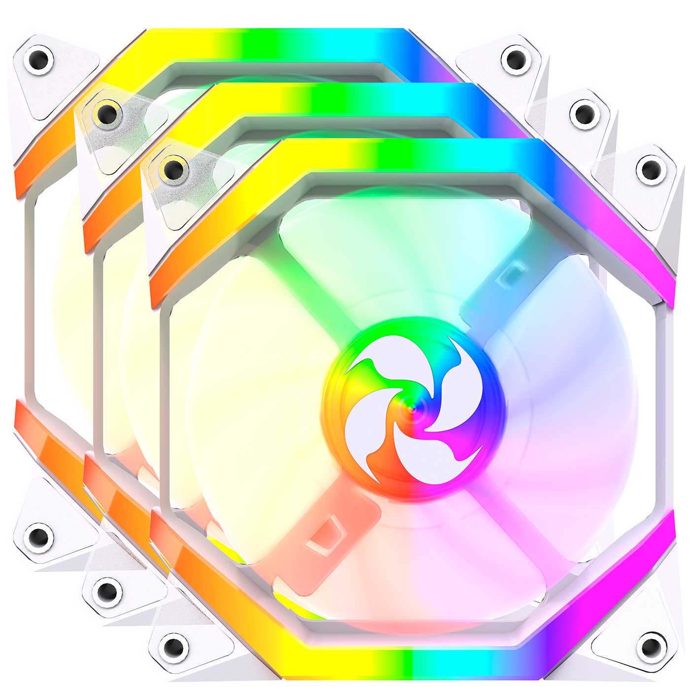 Изображение товара Вентилятор для корпуса 4FAN F40 White 120mm 3 in 1 ARGB