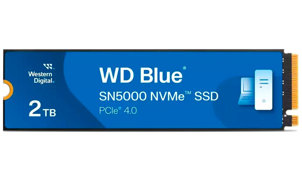 Изображение товара SSD накопитель Western Digital M.2 Blue SN5000 2000GB PCIe 4.0 (WDS200T4B0E)