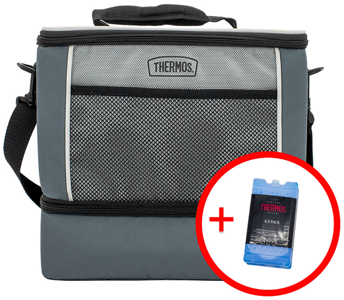 

Термосумка Thermos 12 Can DUAL LUNCH BOX (178367), Серый
