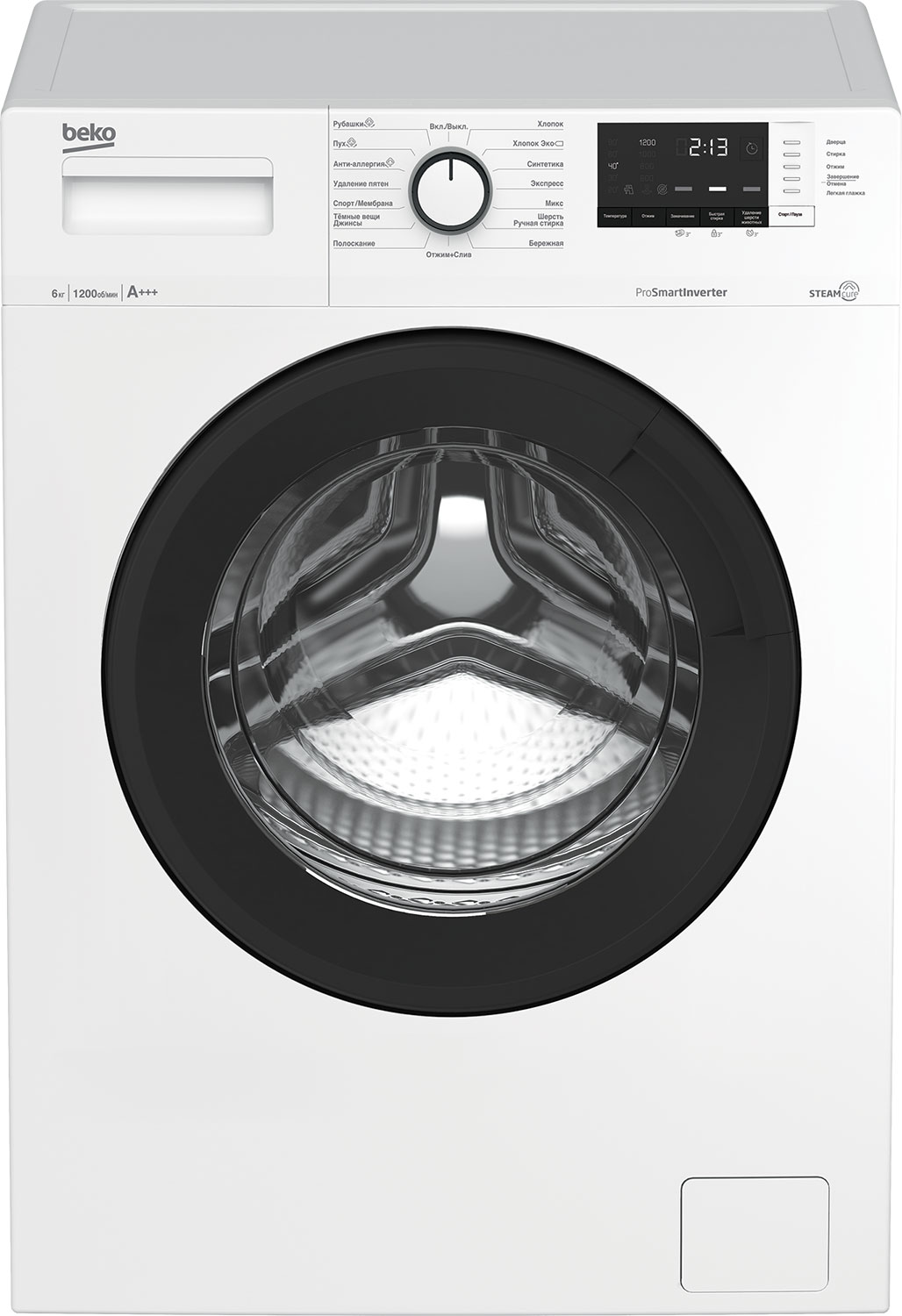 Изображение товара Стиральная машина Beko WSRE6612ZAWI BY 6 кг 15 программ белая