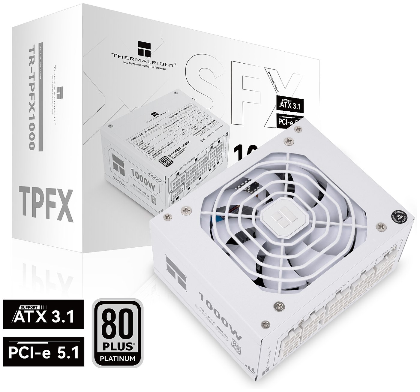 Изображение товара Блок питания Thermalright 1000W Platinum White SFX (TR-TPFX 1000W)