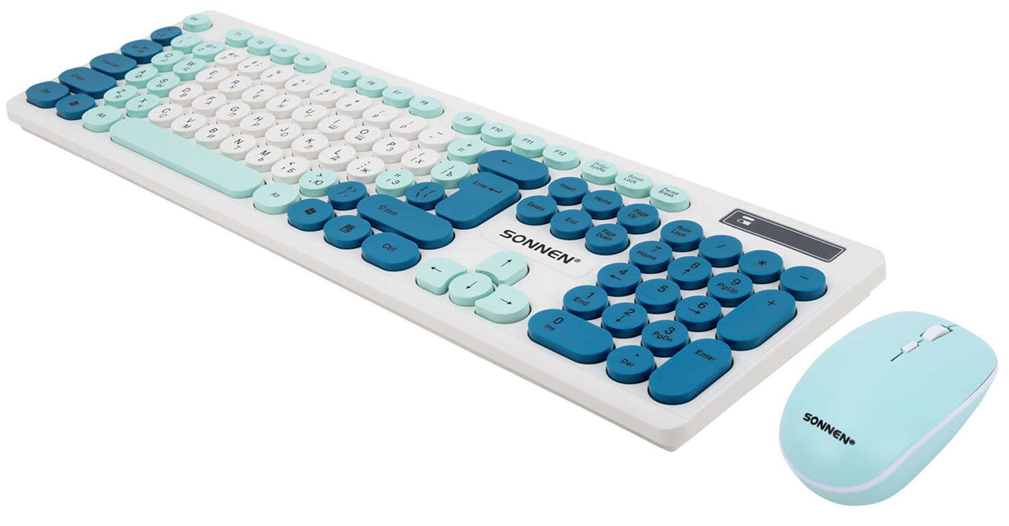 Изображение товара Набор мышь/клавиатура Sonnen K-650, 3 цвета (513953)