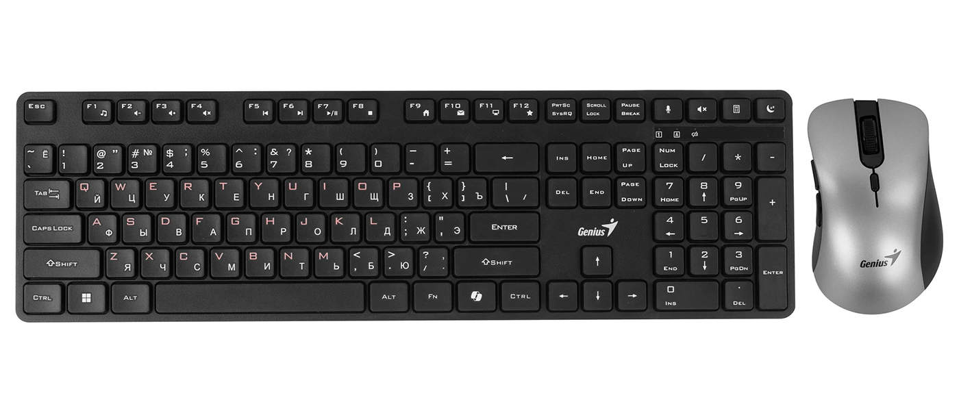 Изображение товара Клавиатура + мышь беспроводные Genius KM-8216S RU