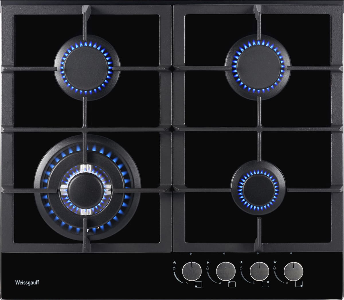 Изображение товара Газовая варочная панель Weissgauff HGG 641 BGh с электроподжигом