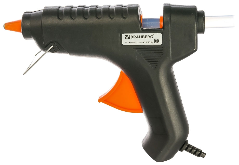 Изображение товара Клеевой пистолет Brauberg 60Вт для стержня 11мм в блистере, 670324