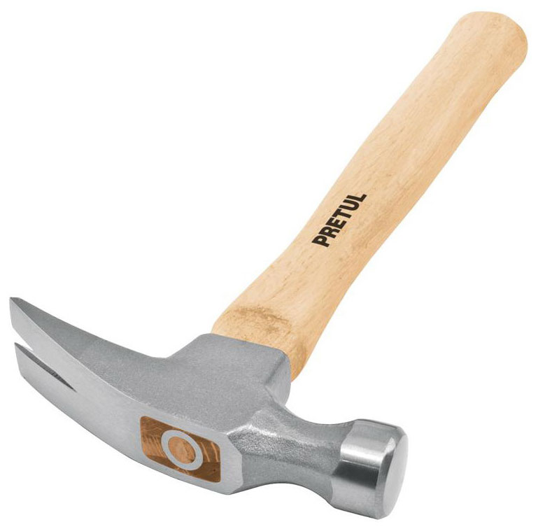 Изображение товара Молоток с гвоздодером Pretul ручка 28 см 0,49 кг MMAR-16P 25001