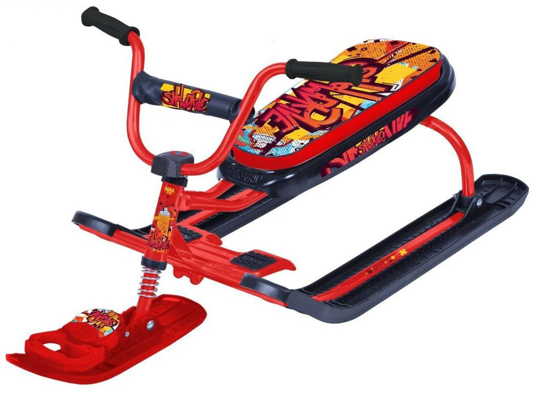 Изображение товара Снегокат Nika Джамп с граффити на красном