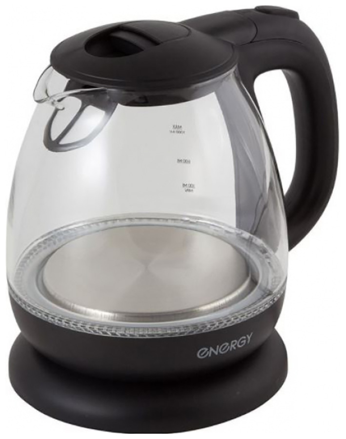 Изображение товара Электрический чайник Energy E-296 1 л черный с подсветкой и защитой от работы без воды