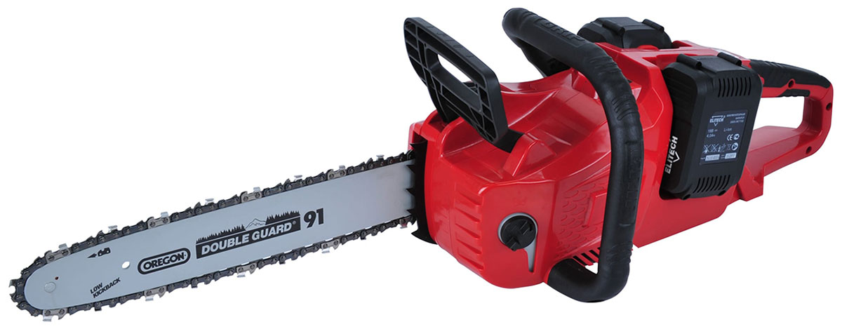 Изображение товара Аккумуляторная цепная пила Elitech ПЦА 36БЛ с автоматической подачей масла