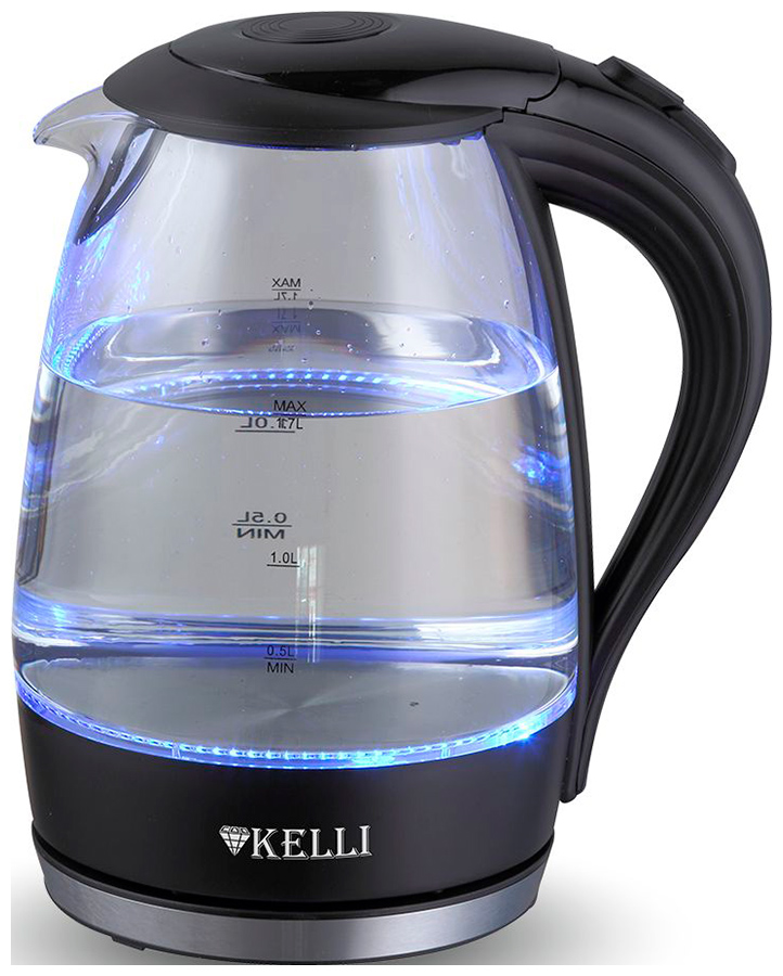 Изображение товара Электрический стеклянный чайник Kelli KL-1483 1.7л с подсветкой