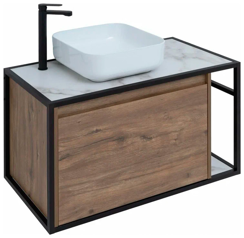 Изображение товара Тумба под раковину Aquanet Nova Lite Loft 90 дуб рустикальный подвесная