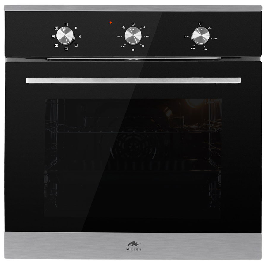 

Электрический духовой шкаф Millen MEO 601 IX, Нержавеющая сталь/черное стекло