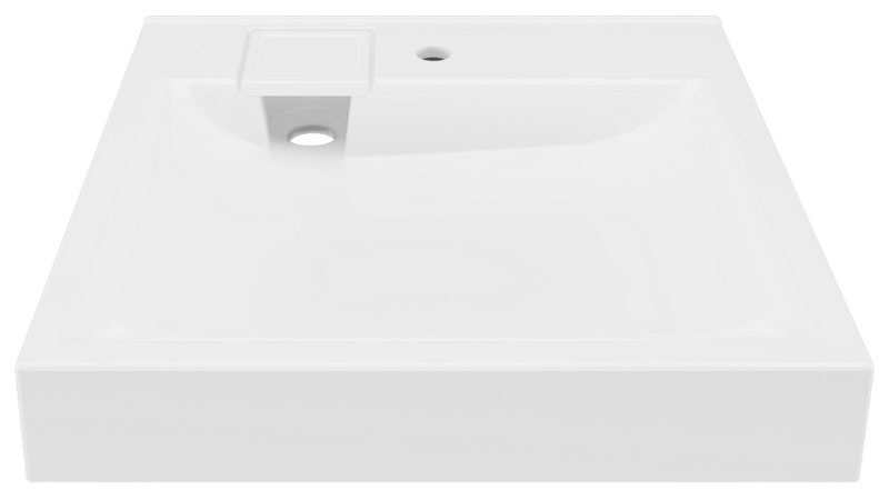 Изображение товара Раковина Paola Siena 600 для установки над стиральной машиной белый литьевой мрамор