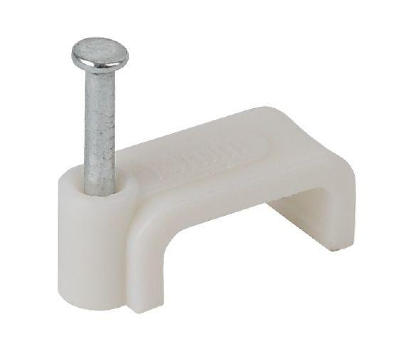 Изображение товара Кабели, провода и аксессуары ЭРА Скоба 10мм плоская пластиковая (уп.50шт) ЭРА