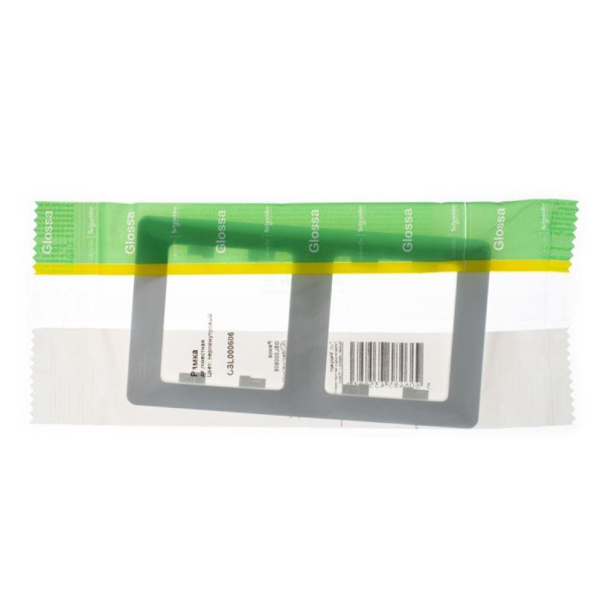 Изображение товара Рамка декоративная для ЭУИ Systeme Electric Glossa вертикальная перламутр