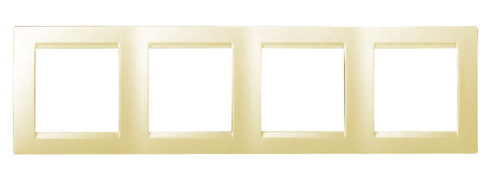 Изображение товара Декоративная рамка Simon15 слоновой кости без крышки для розеток и выключателей
