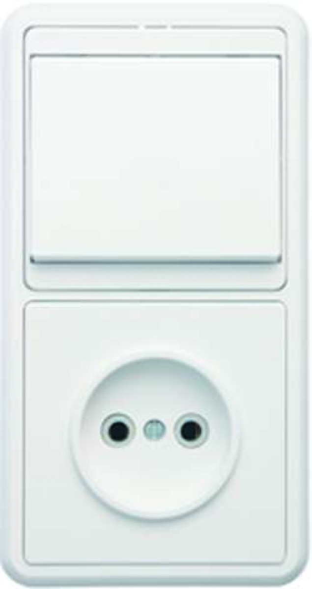 Изображение товара Блок комбинированный Кунцево-Электро БКВР-037 Бэлла (1-кл выключатель + розетка)