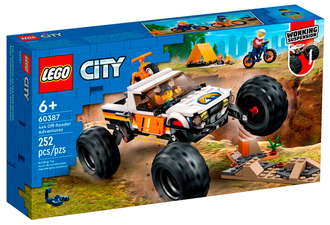 Конструктор Lego City Приключения на внедорожнике (60387) конструктор city приключения на внедорожнике