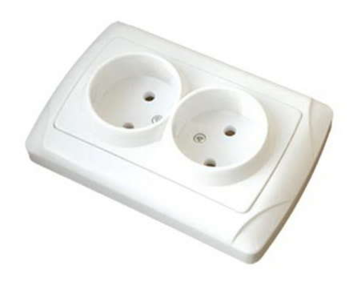 Изображение товара Розетка Универсал 2-м СП Маргарита 16А IP20 без заземл. белая