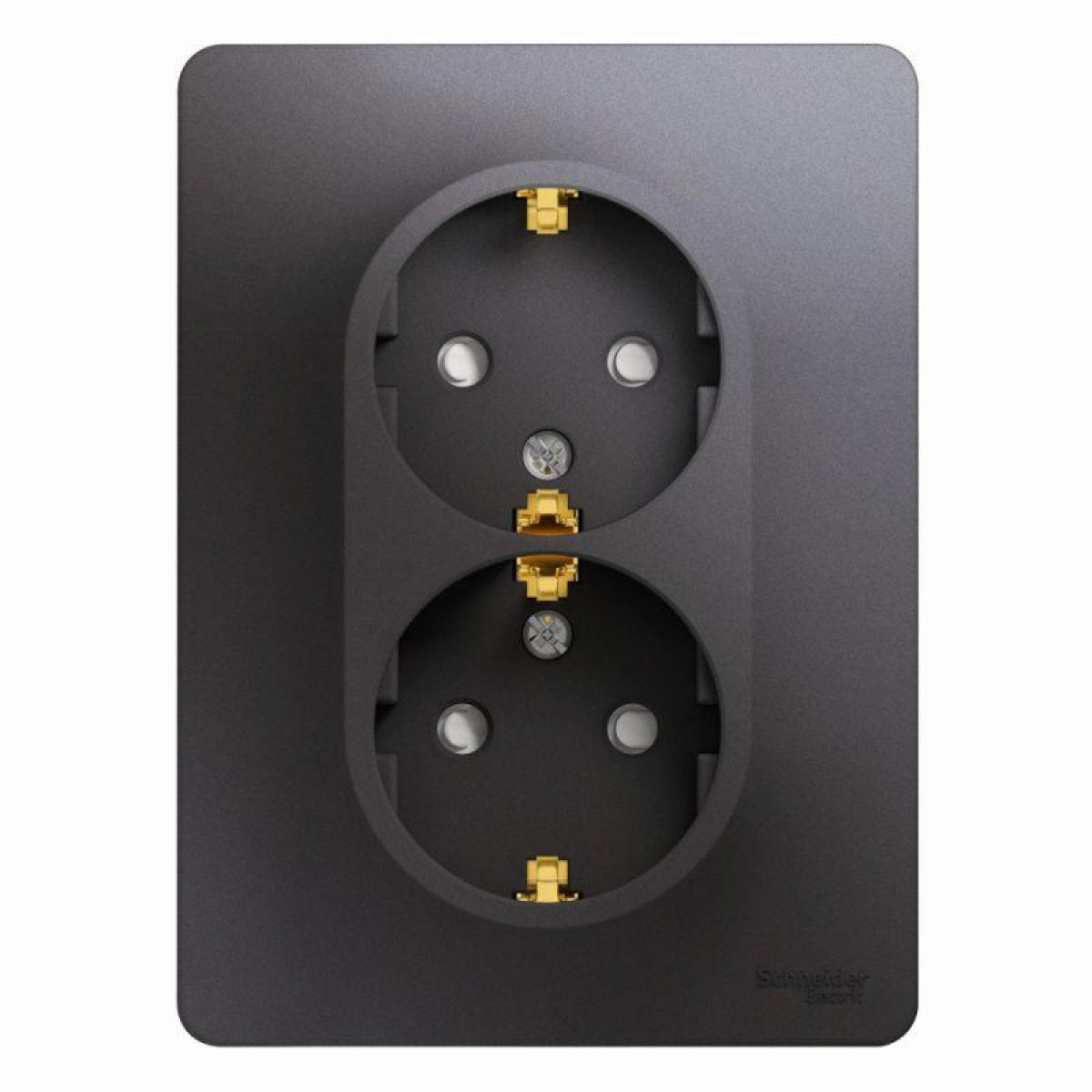 Изображение товара Розетка Systeme Electric Glossa 2-м СП IP20 16А с заземл тысячной защитой и шторками