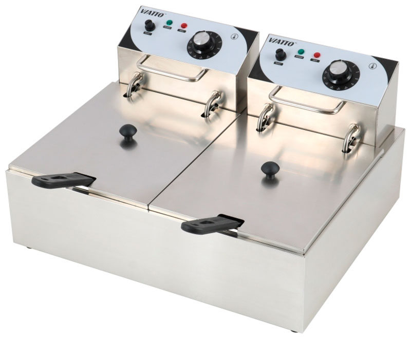 Изображение товара Фритюрница VIATTO VA-EF082 двухвальная мощная для кафе и фаст-фуда 12л