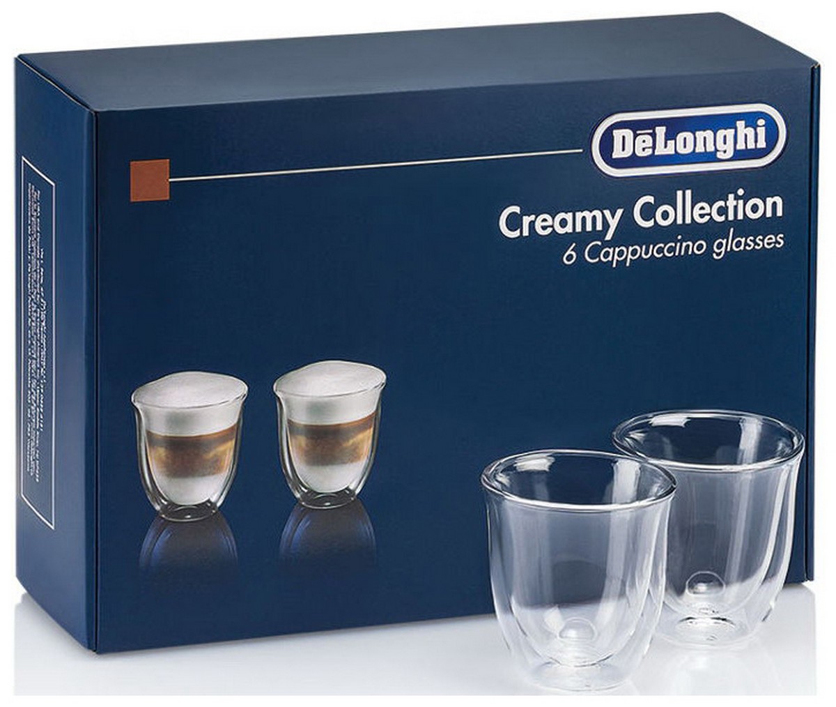 фото Набор стаканов для капучино de’longhi cappuccino glasses set (6 шт) dlsc301