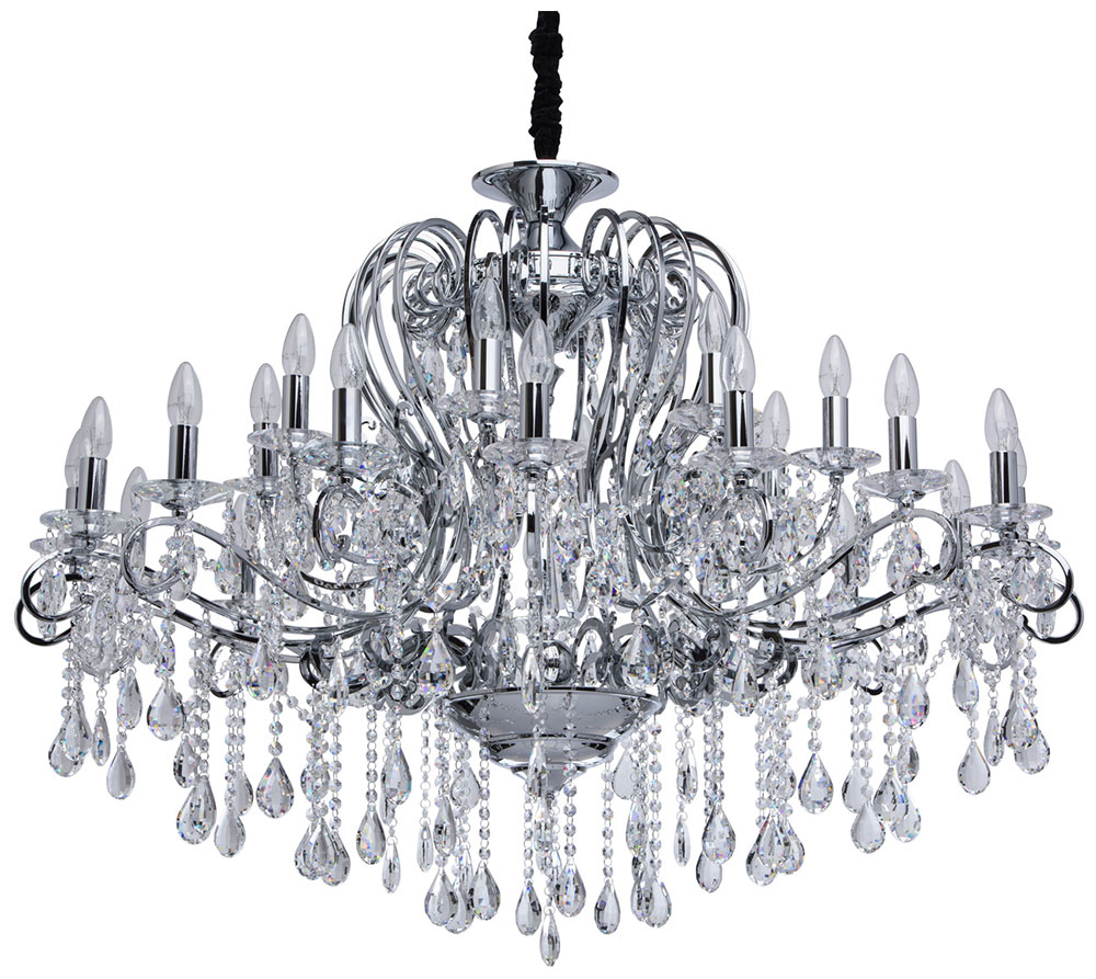 Изображение товара Люстра подвесная Chiaro Сюзанна 458010524 24x40W Е14 220V хром стекло кристалл