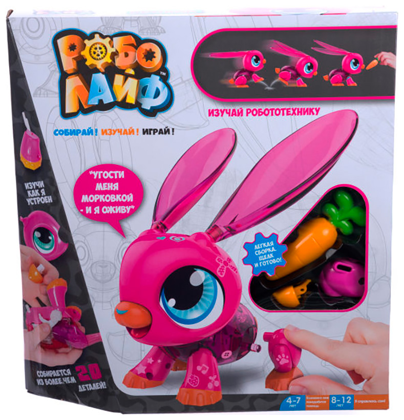 В виде животного(ых) 1 Toy РобоЛайф Кролик интерактивный (модель для сборки) с аксессуаром Т16228 игрушка роболайф кролик интерактивный модель для сборки с аксессуаром