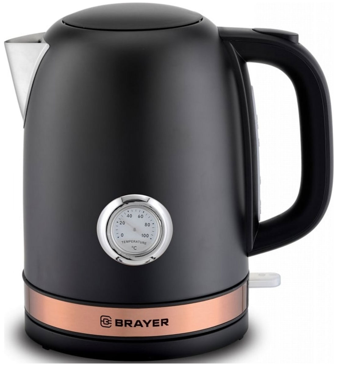 Чайник электрический BRAYER BR1005BK 1040br bk электрический чайник brayer электрический чайник brayer 2 л стекл черный