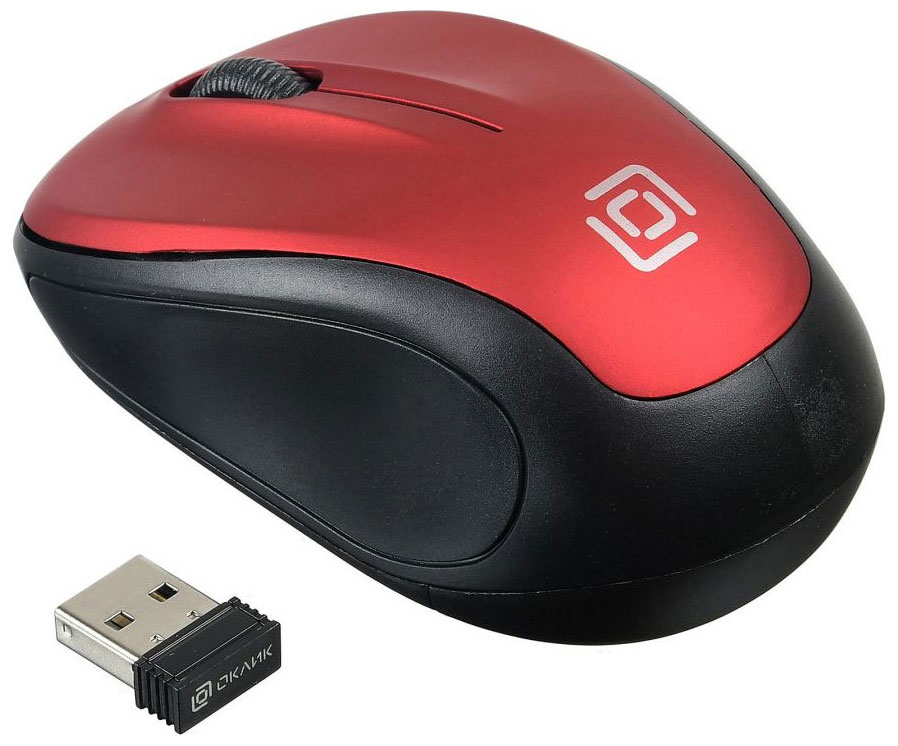 Изображение товара Беспроводная мышь Oklick 665MW Black Red с радиосигналом и оптическим сенсором