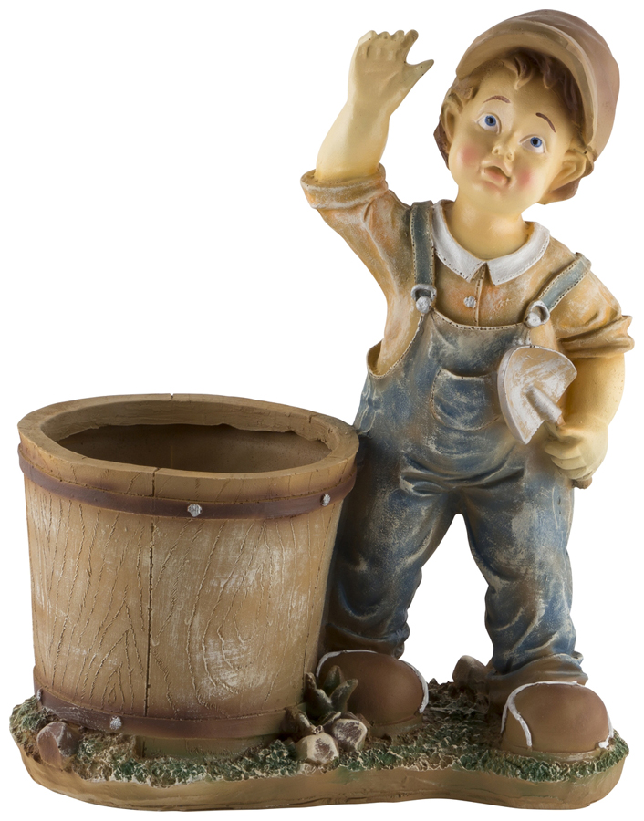 Изображение товара Фигурка садовая Park кашпо Мальчик с совочком Н-45см 169344