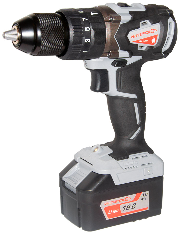 Изображение товара Аккумуляторная дрель-шуруповерт Интерскол ДАУ-13/18В АПИ ударная линия