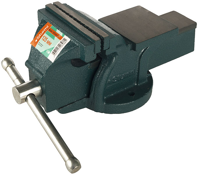 Изображение товара Чугунные слесарные тиски Sturm! 1075-04-125 с закаленными губками