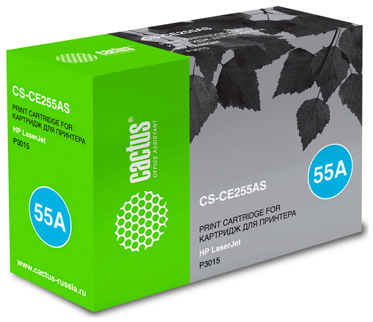

Картридж лазерный Cactus CS-CE255AS для HP LaserJet P3015d/P3015dn/P3015x, ресурс 6000 страниц, Черный