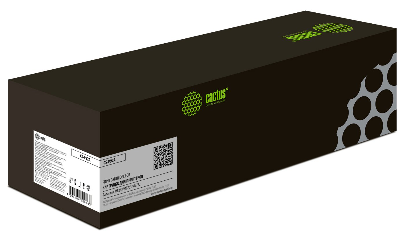 Изображение товара Лазерный картридж Cactus CS-P92A KX-FAT92A7 черный для Panasonic 2000 страниц