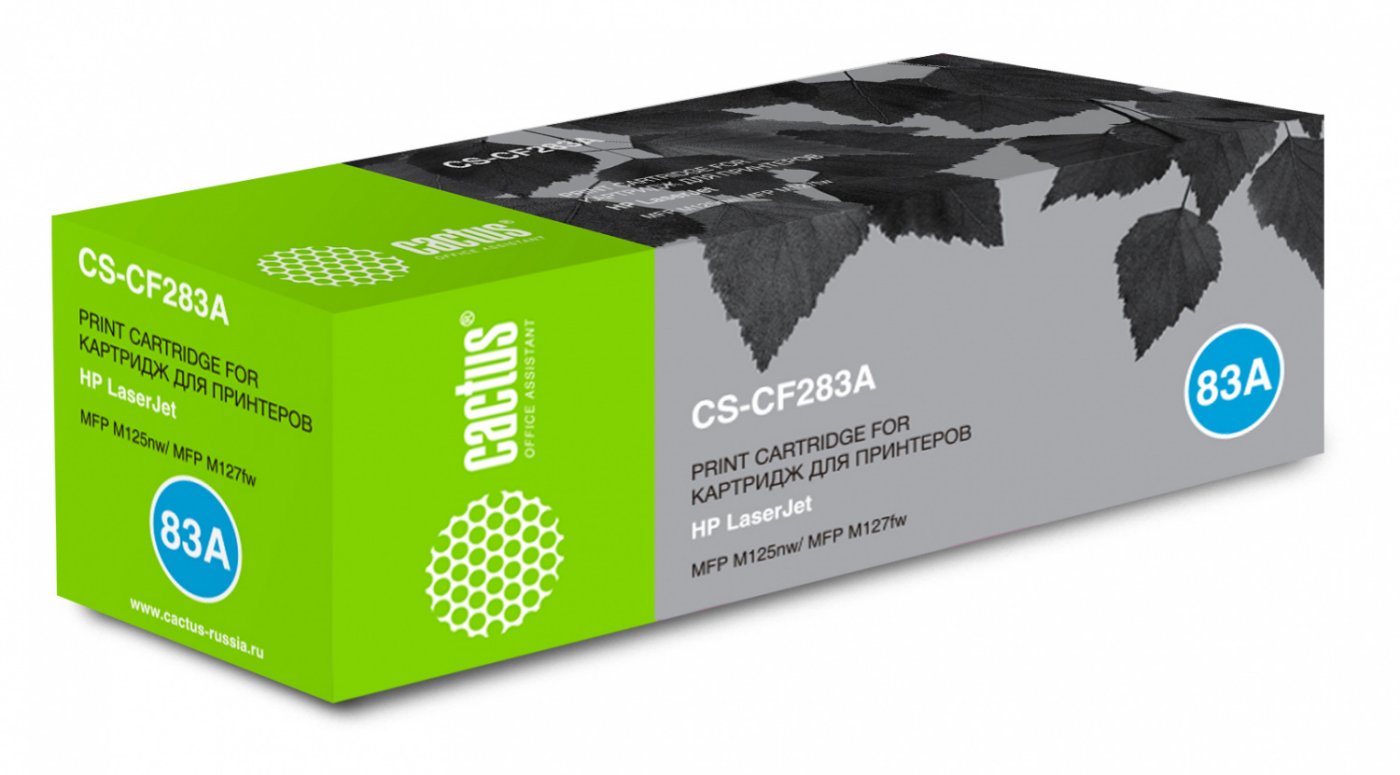 Изображение товара Картридж лазерный Cactus CS-CF283A CF283A черный (1500стр.) для HP LJ Pro M125nw/M127fw