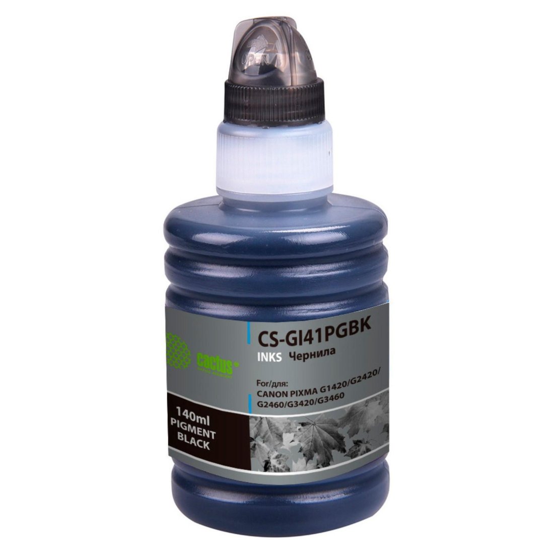 Изображение товара Чернила Cactus CS-GI41PGBK 140 мл для принтеров Canon PIXMA G серий