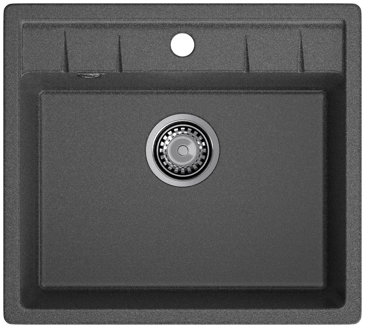 

Кухонная мойка GranFest QUADRO 561, 1-чаша 560x500 мм, графит (Q-561 графит), Графитовый