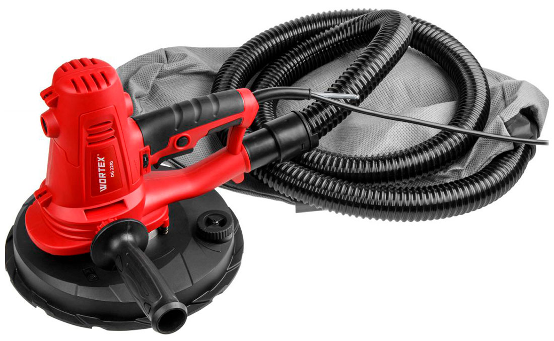 

Шлифмашина для стен и потолков Wortex DG 2210, в коробке, 1220 Вт, 1500-2300 об/мин, 225 мм, регулирумая подсветка, не требуется пылесос (0304214)