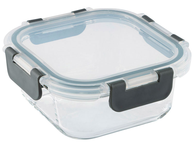 Изображение товара Контейнер из жаропрочного стекла Leonord Praktisch, 500 мл, с пластиковой крышкой, со съемными защелками (106024)