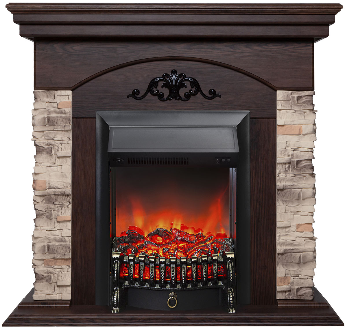 Изображение товара Электрический каминокомплект Realflame ROCKWOOD STD NT-F316 + FOBOS LUX BL для обогрева и декора