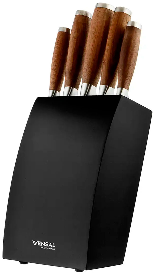 Изображение товара Набор из 5 кухонных ножей на подставке Vensal VS2001 - высокое качество и удобство