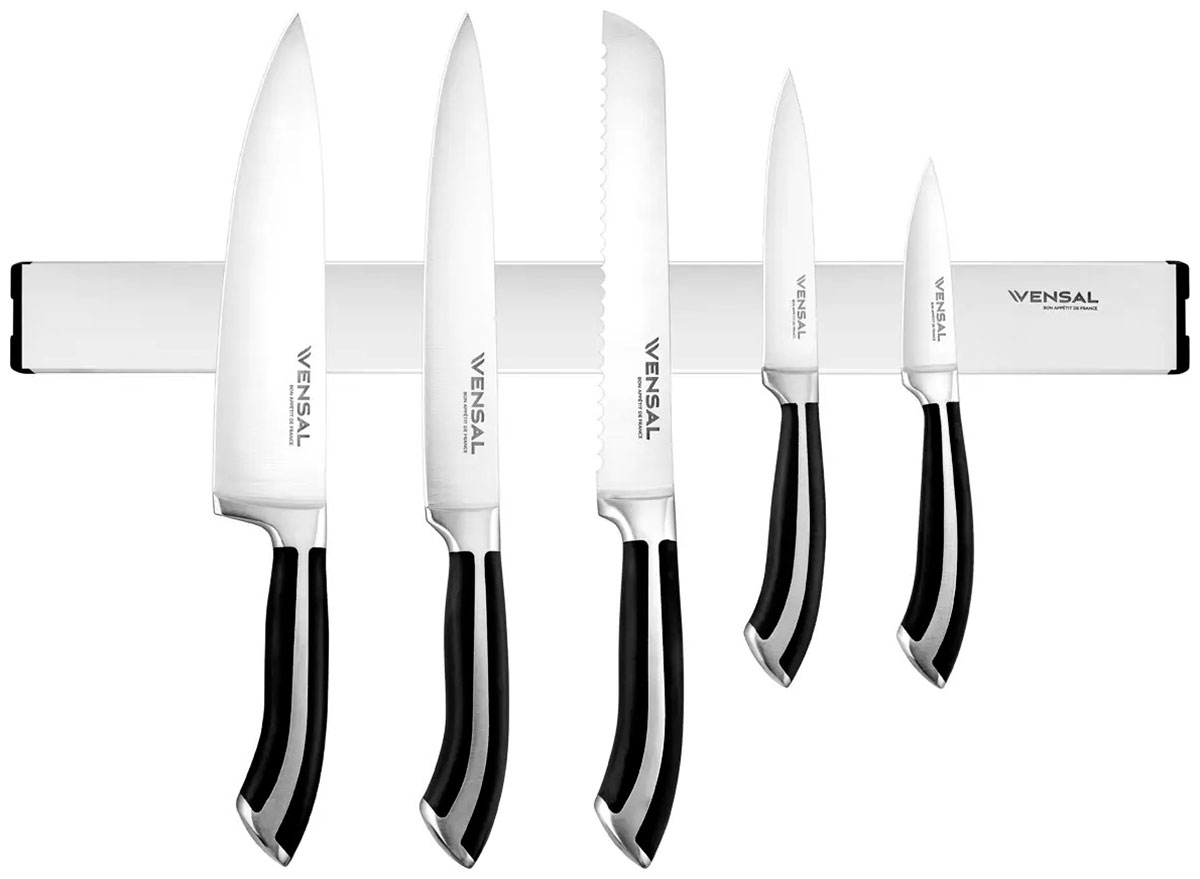 

Набор из 5 ножей на магнитном держателе Vensal VS2002