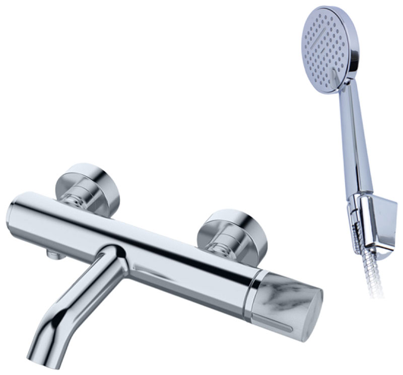 

Смеситель для ванны Bronze de Luxe FOCUS, хром (24603CM), Хром/серый