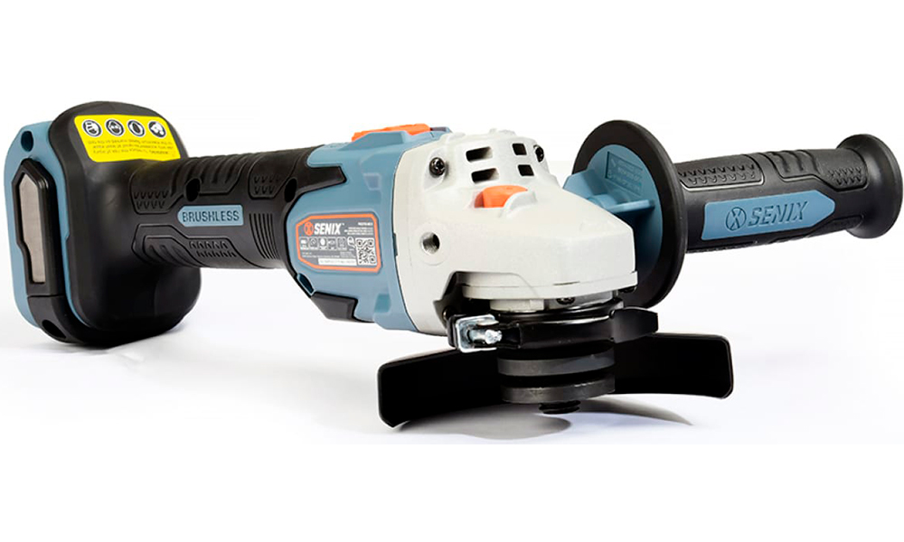 Изображение товара Углошлифовальная машина SENIX 20 В 115 мм бесщиточный двигатель регулировка кожуха