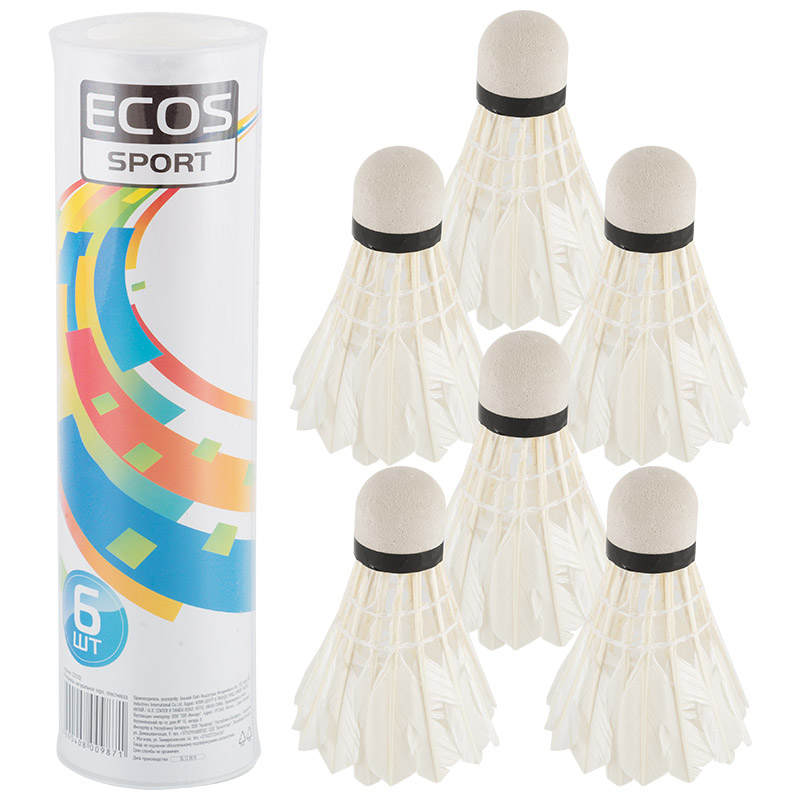 Изображение товара Набор воланов Ecos BadVol-6T, 6 шт (323102)