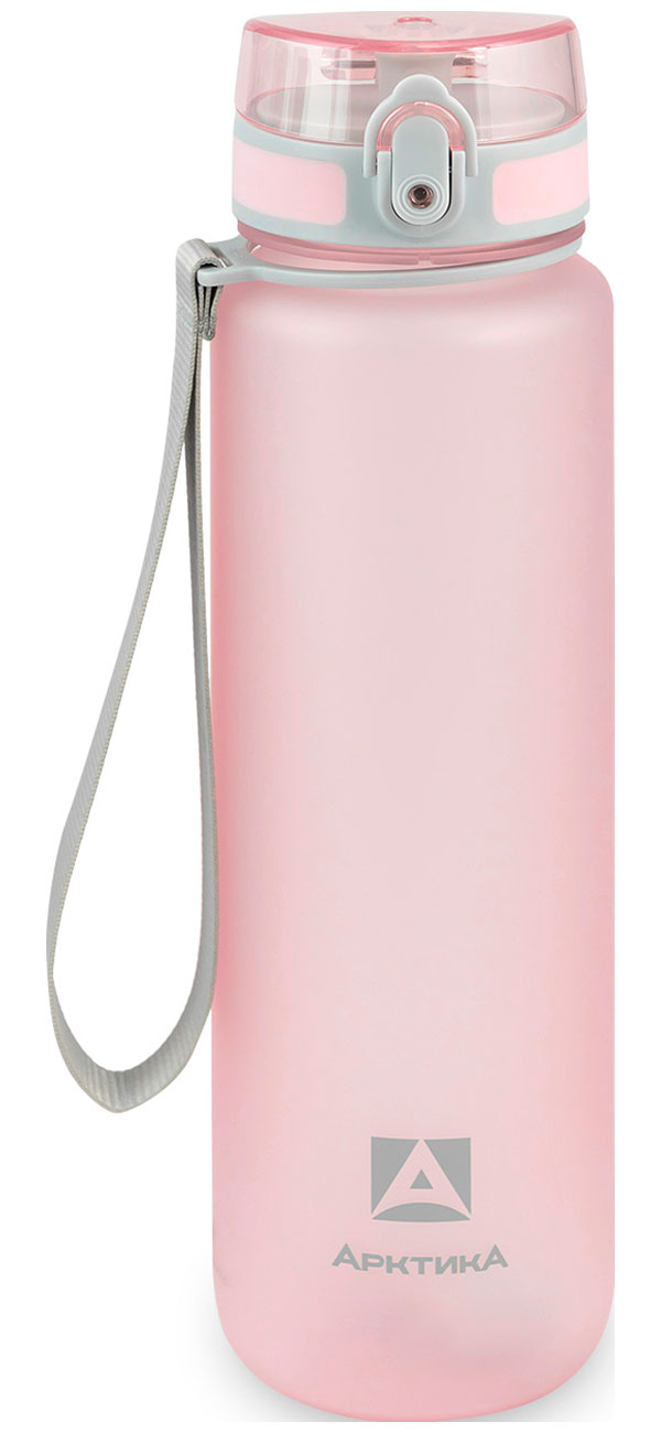 Изображение товара Тритановая бутылка Арктика 1 л розовая матовая с ситечком