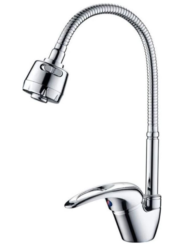 

Смеситель для кухни D-Lin с гибким изливом, хром (D150422-T)