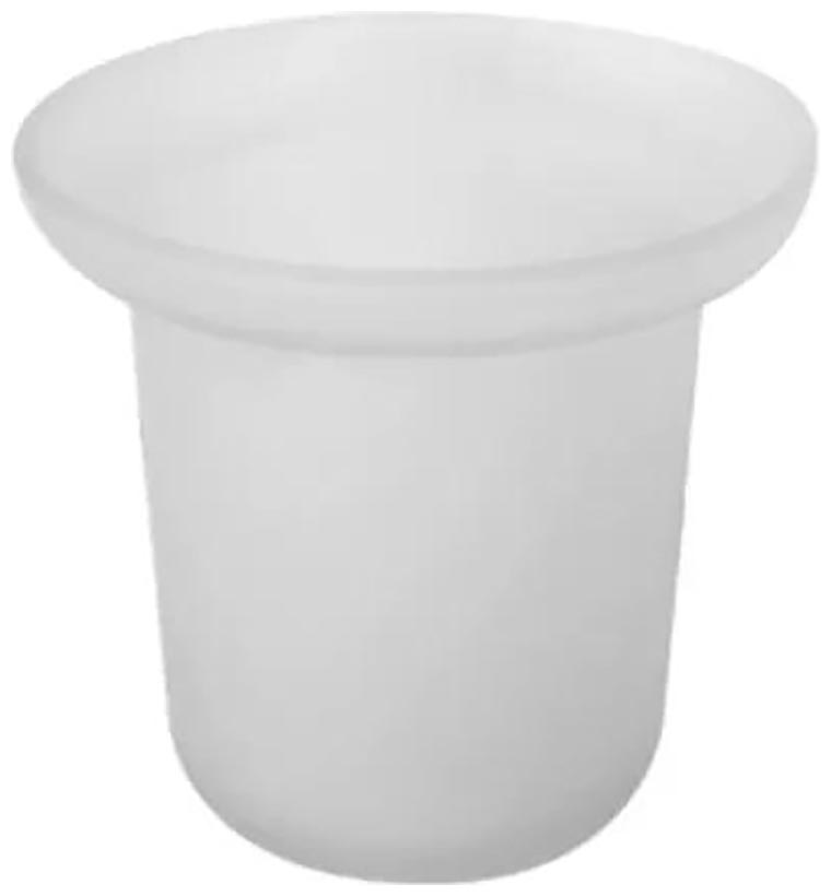 Изображение товара Стакан для ершика D-Lin белый из матового стекла для ванной